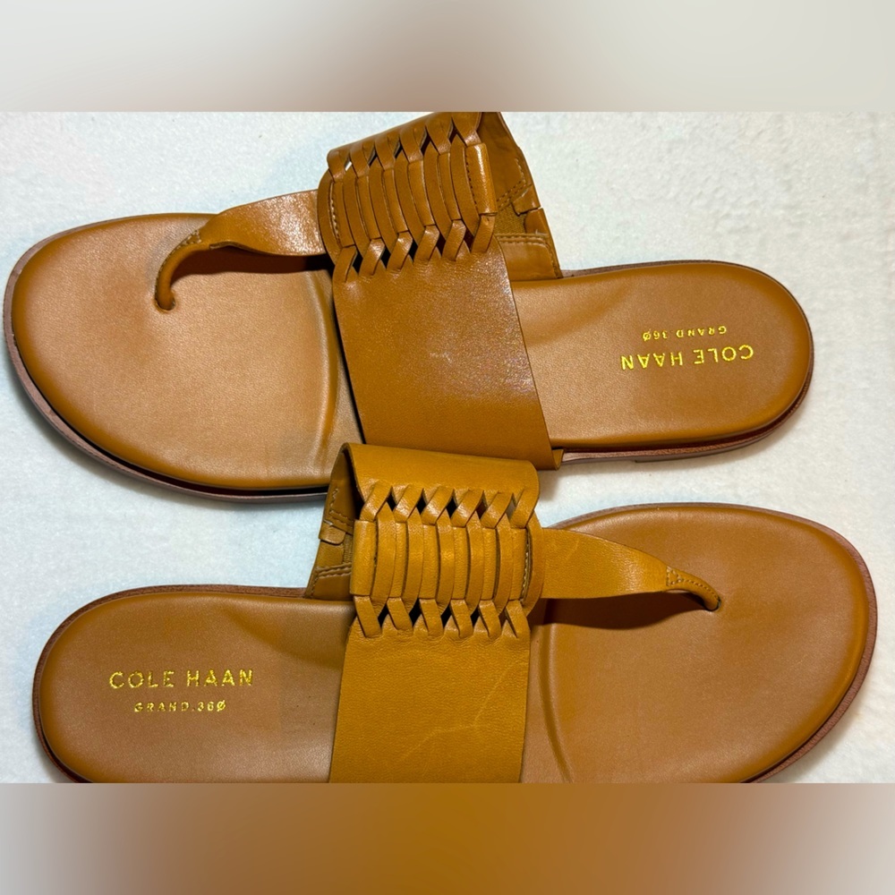 Cole Haan Women's Felix Grand Thong Sandal. Brown. Size 8